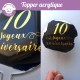 Cake Topper acrylique transparent et peinture
