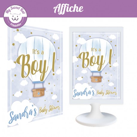 Affiche - baby shower Garçon