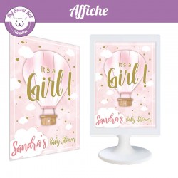 Affiche - baby shower Fille