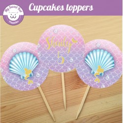 Sirène - Cupcakes toppers