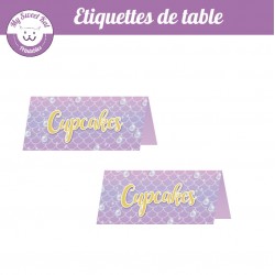 Sirène - Etiquettes de table