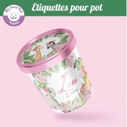 Safari bébé - étiquette pour pot