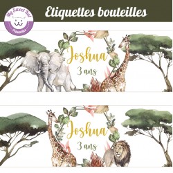 Jungle Safari - étiquettes bouteilles