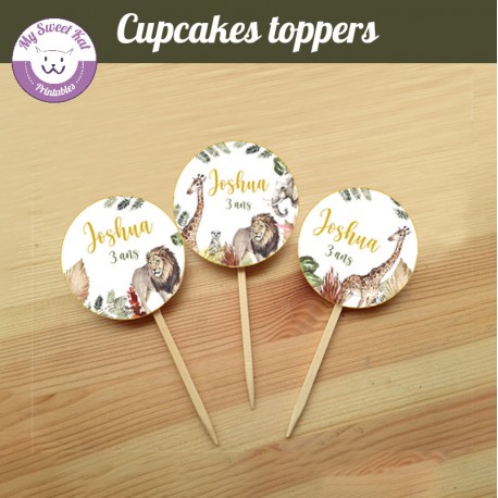 Jungle Safari - cupcake topper