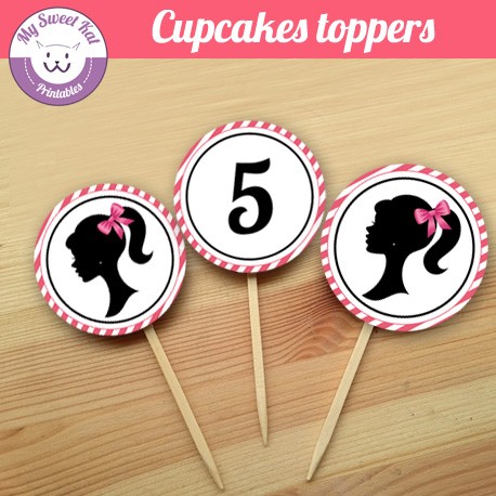 Barbie- Cupcakes toppers