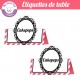 barbie - Etiquettes de table