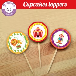 Cirque - Cupcakes toppers