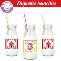 Cirque - Etiquettes bouteilles