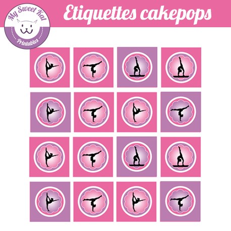 Gymnastique - Etiquettes cakepops