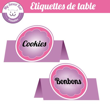 Gymnastique - Etiquettes de table