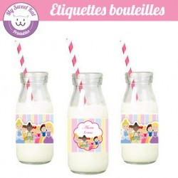 Princesses D - Etiquettes bouteilles