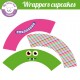 Monstres - Cupcakes wrappers