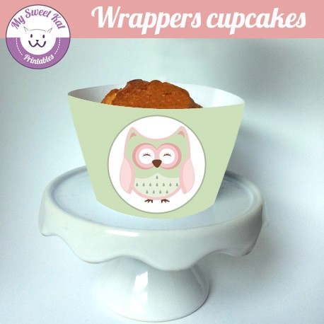 hibou - chouette - Cupcakes wrappers