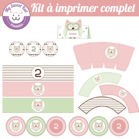 hibou - chouette - Kit complet