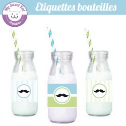 Moustache - Etiquettes bouteilles