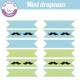 Moustache - mini drapeaux