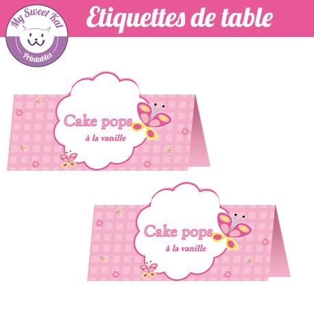 Papillon - Etiquettes de table