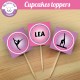 Gymnastique - Cupcakes toppers