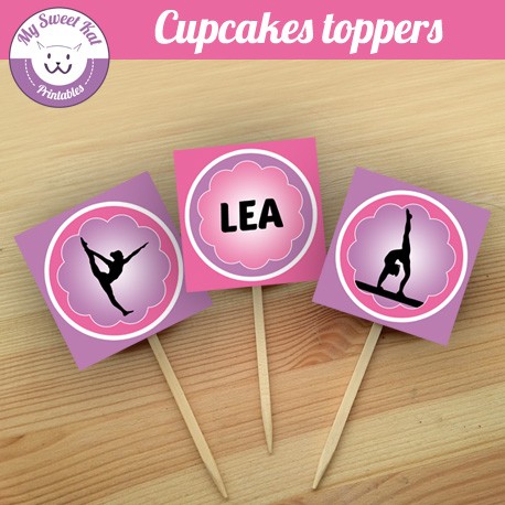 Gymnastique - Cupcakes toppers