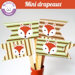 Renard - mini drapeaux