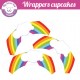 rainbow - Cupcakes wrappers