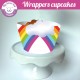 rainbow - Cupcakes wrappers