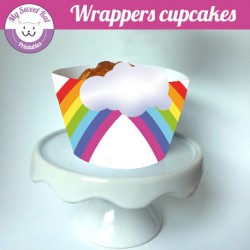 rainbow - Cupcakes wrappers
