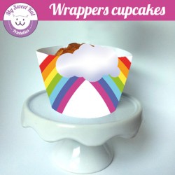 Rainbow - Cupcakes wrappers