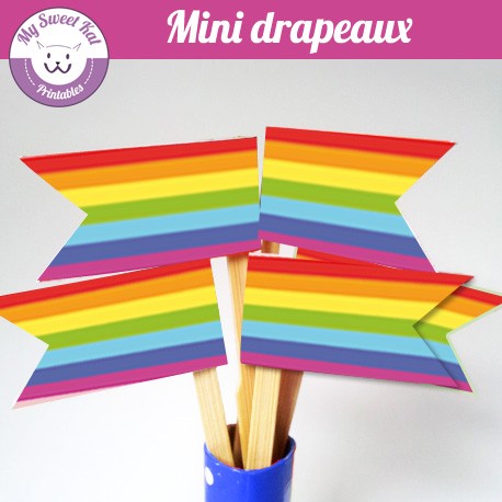 rainbow - mini drapeaux