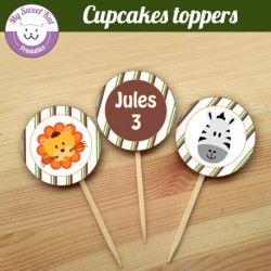 jungle - Cupcakes toppers