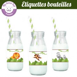 jungle - Etiquettes bouteilles