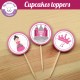 Princesse - Cupcakes toppers