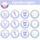 baby shower garçon 'bleu' - Cupcakes toppers