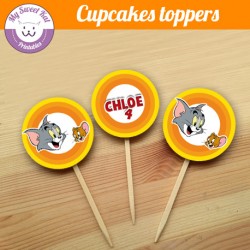 tom et jerry - Cupcakes toppers