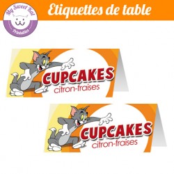 tom et jerry - Etiquettes de table