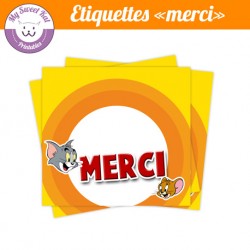 tom et jerry - Etiquettes merci