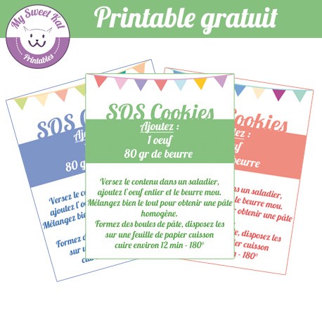 SOS Cookies- étiquettes chalkboard