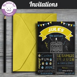 Ardoise/Chalkboard - Invitations