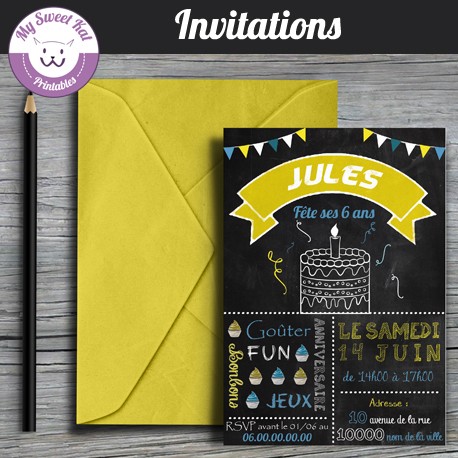 ardoise/chalkboard - Invitations