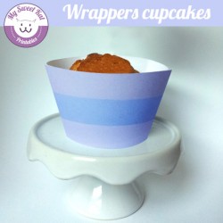 Baby shower 'Bleu' - Cupcakes wrappers