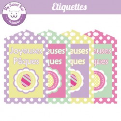 Etiquettes pour Pâques - oeufs