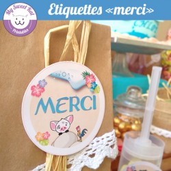 vaiana - Etiquettes merci
