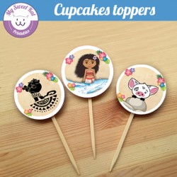 Vaiana- Cupcakes toppers