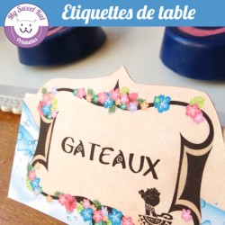 Vaiana- Etiquettes de table