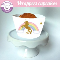 licorne - Cupcakes wrappers