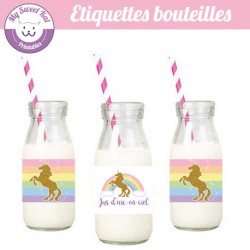 Licorne - Etiquettes bouteilles