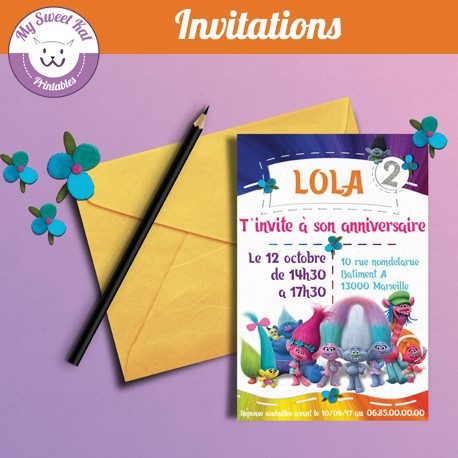 Trolls - Invitations