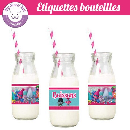 trolls - Etiquettes bouteilles
