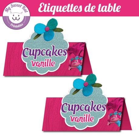 trolls - Etiquettes de table