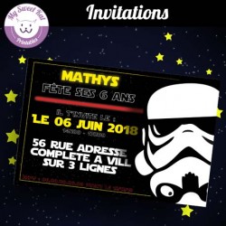 Star Wars- Invitations (stormtrooper-noir)